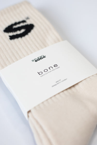 Studio Collective Socks in Bone White