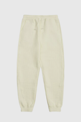 Waffle Lounge Trousers in Off White