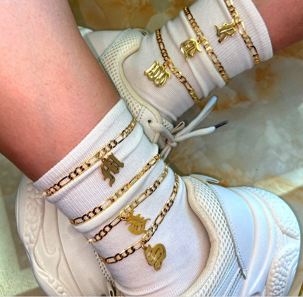 KI-8jcuD Womens Bracelets Gold Boho Female Foot Chain 26 Letters Single  Layer Hexagons Anklet Jewelry Anklet 26 Initial Anklet Bracelets For Women  Letters Anklet Matching Rings Matching Rings Dinosa 