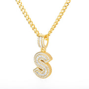 Soda Ice Collection: Gold Initial Letter Necklace