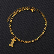 Gold Studio Collection: Classic 14K Plated A-Z Letter Anklet