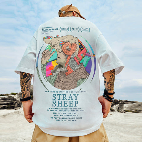 Stray Sheep Graphic Oversized Tee